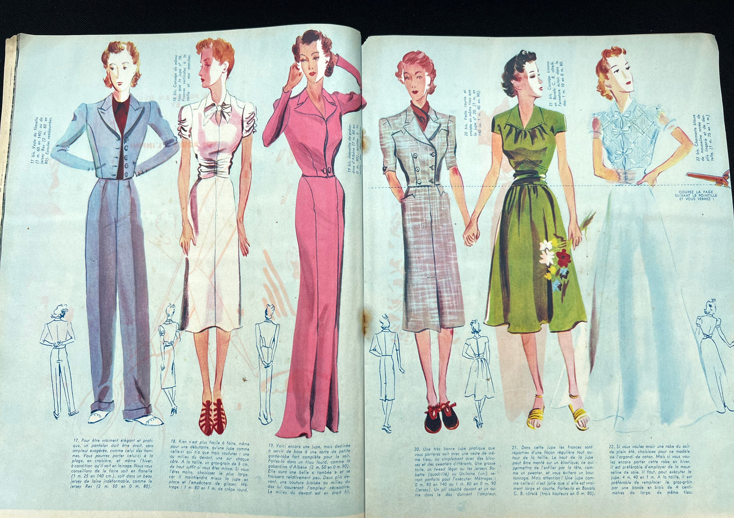 Swimsuits and Beach Wear in the 1930s in July 1938 French MARIE CLAIRE
