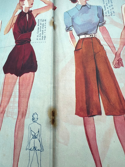 Swimsuits and Beach Wear in the 1930s in July 1938 French MARIE CLAIRE