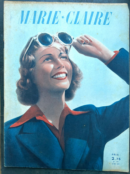 Appreciating the Sun in 3rd May 1941 Wartime MARIE CLAIRE no.197
