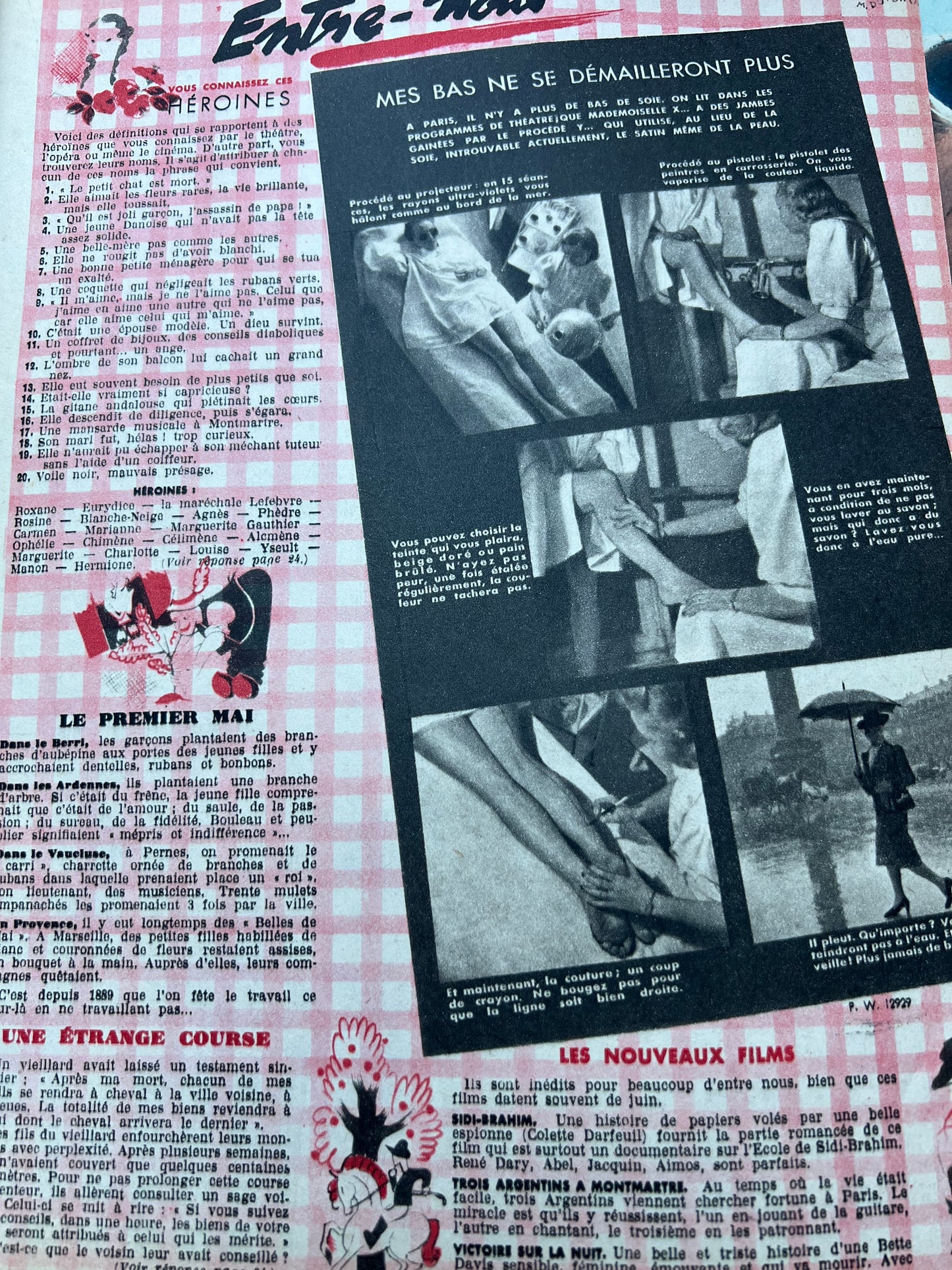 Appreciating the Sun in 3rd May 1941 Wartime MARIE CLAIRE no.197