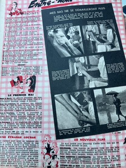 Appreciating the Sun in 3rd May 1941 Wartime MARIE CLAIRE no.197