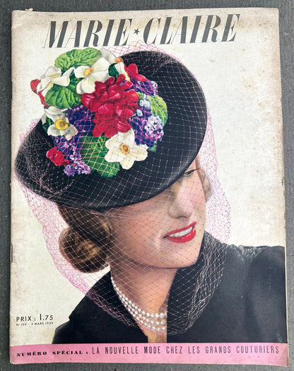 The New Designs of the GRANDS COUTURIERS in 3rd March 1939 French MARIE CLAIRE
