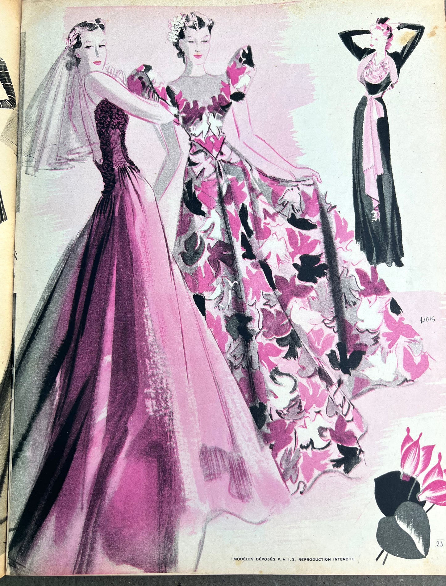 The New Designs of the GRANDS COUTURIERS in 3rd March 1939 French MARIE CLAIRE