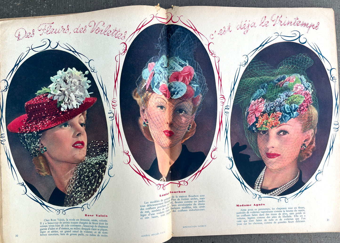The New Designs of the GRANDS COUTURIERS in 3rd March 1939 French MARIE CLAIRE