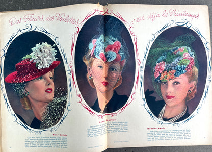The New Designs of the GRANDS COUTURIERS in 3rd March 1939 French MARIE CLAIRE