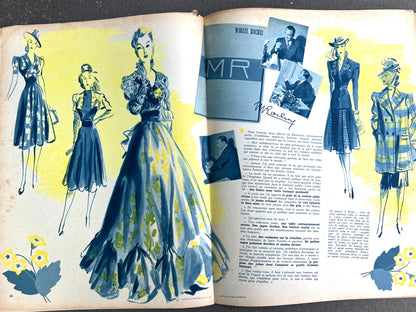 The New Designs of the GRANDS COUTURIERS in 3rd March 1939 French MARIE CLAIRE