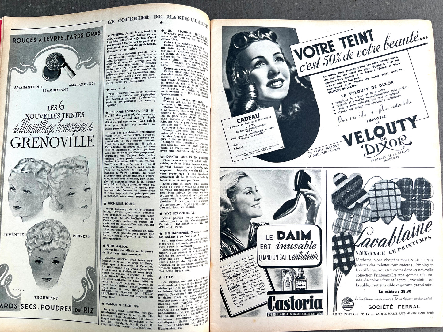 Fashion and Homemaking in 24th March 1939 French Marie Claire
