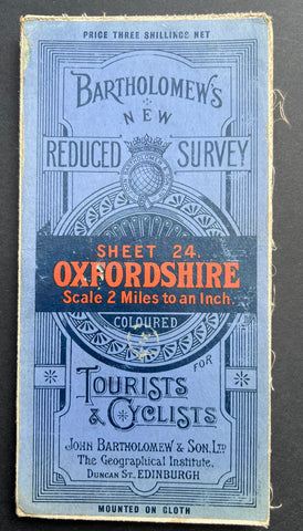 Early 1900s Map of Oxfordshire - Oxford, Stratford on Avon, Banbury, Aylesbury, Cirencester