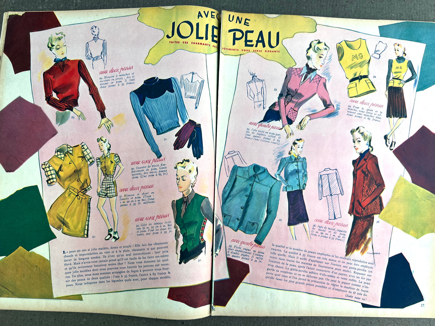 Corsets, Washing Up + Jean Harlow in 10th Feb 1939 French MARIE CLAIRE