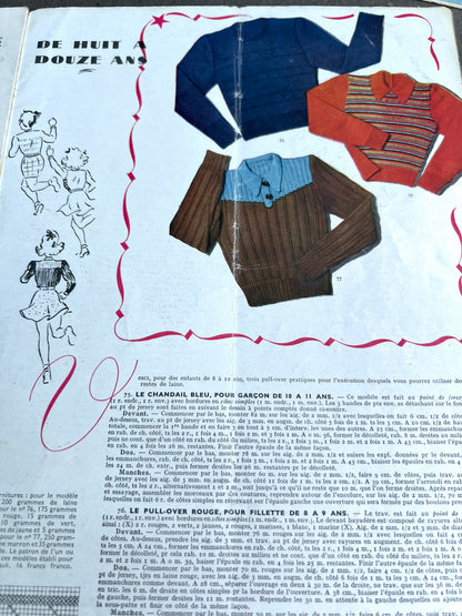 Great Illustrations in September-October 1945 French Fashion Paper Modes & Travaux  (Incomplete)
