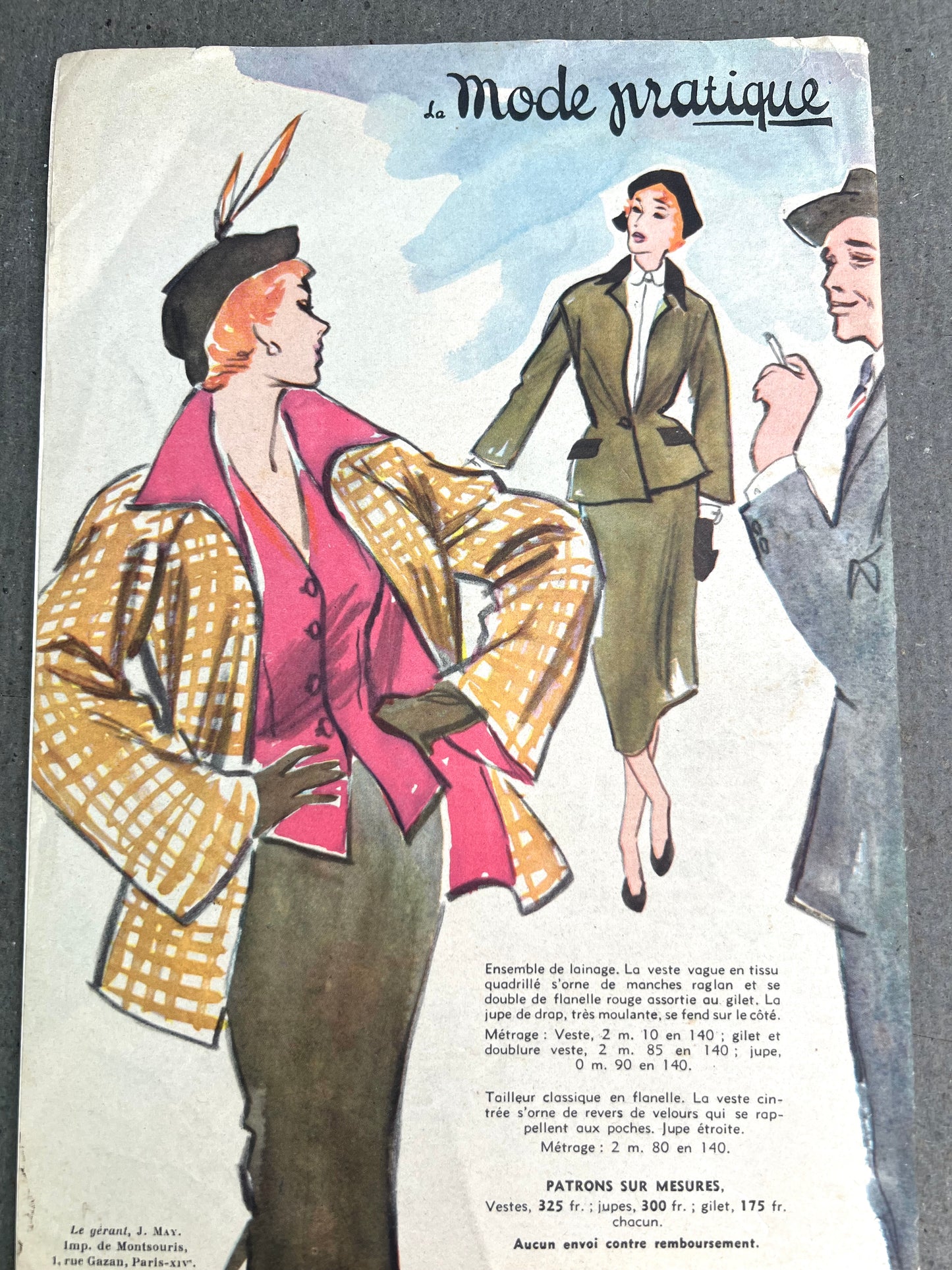 Lots of Lovely Fashion Illustrations in 1st February 1950 La Mode Practique