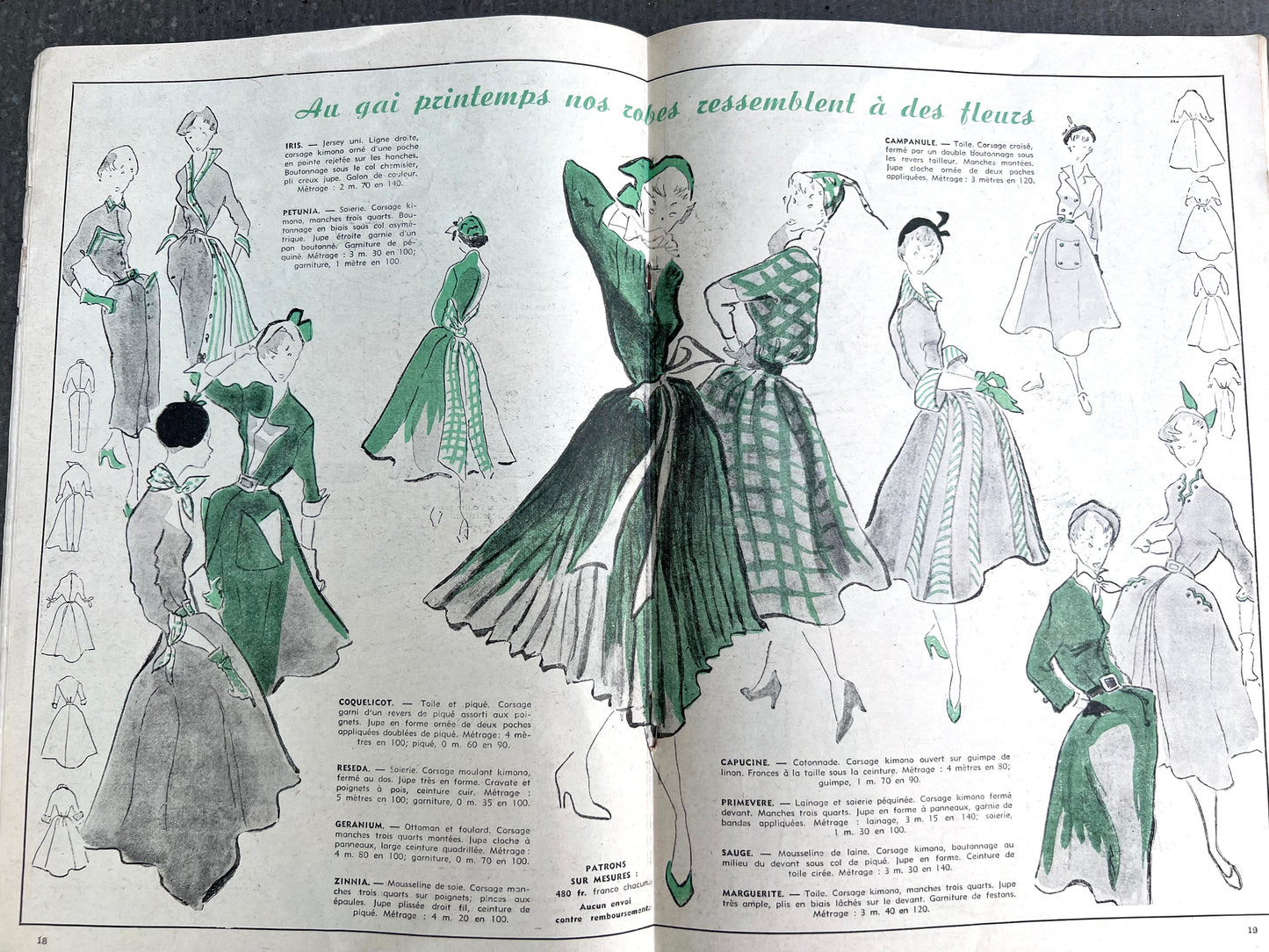 Lots of Lovely Fashion Illustrations in 1st February 1950 La Mode Practique