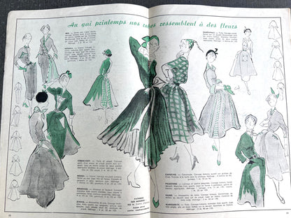 Lots of Lovely Fashion Illustrations in 1st February 1950 La Mode Practique