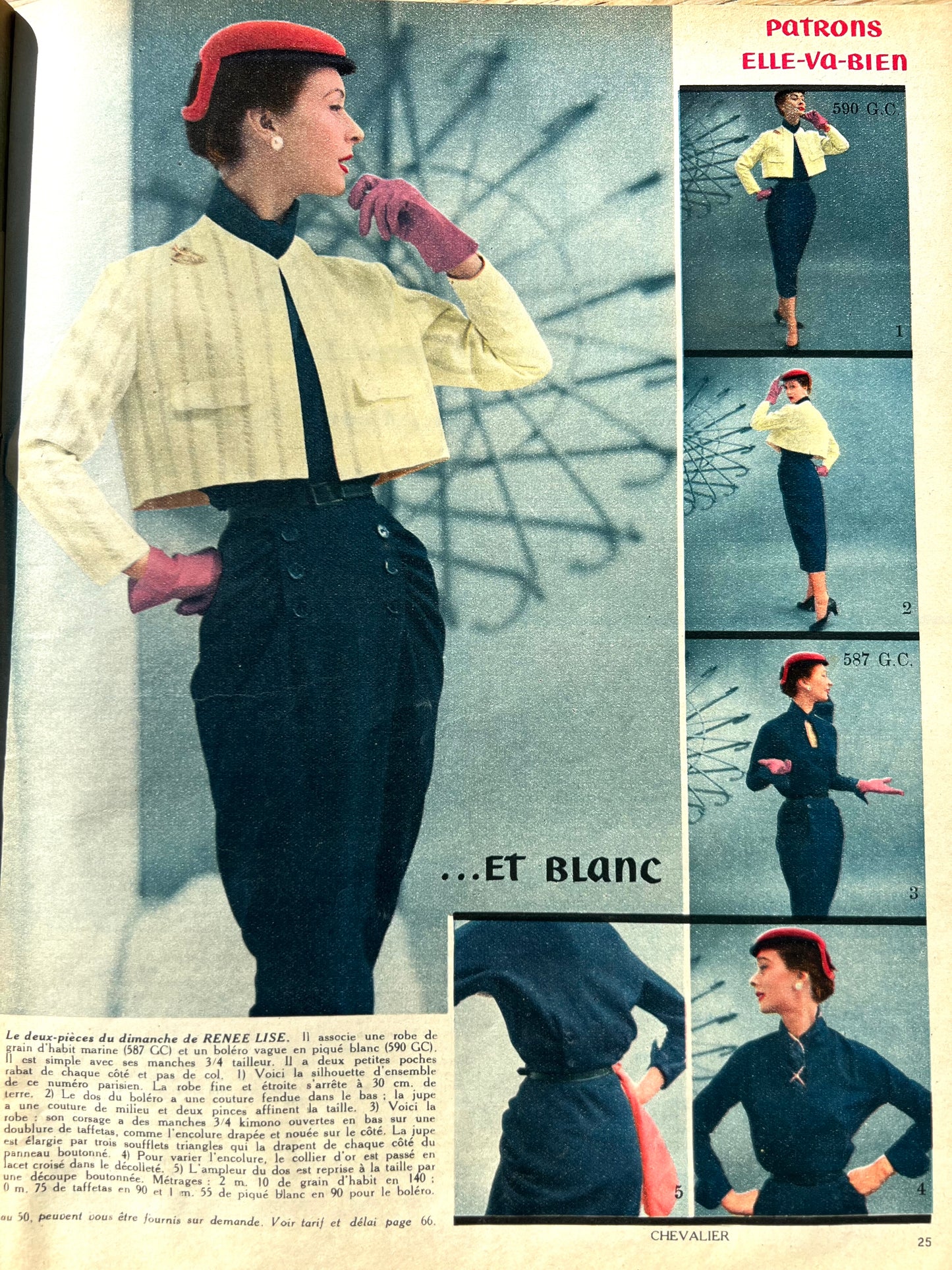 Lots of Mid Century Fashion in March 1953 issue of French ELLE