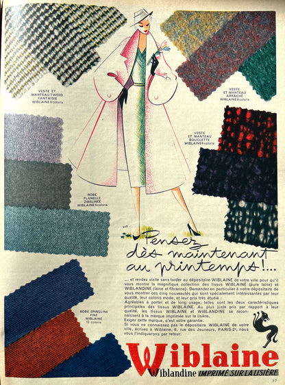 Lots of Mid Century Fashion in March 1953 issue of French ELLE