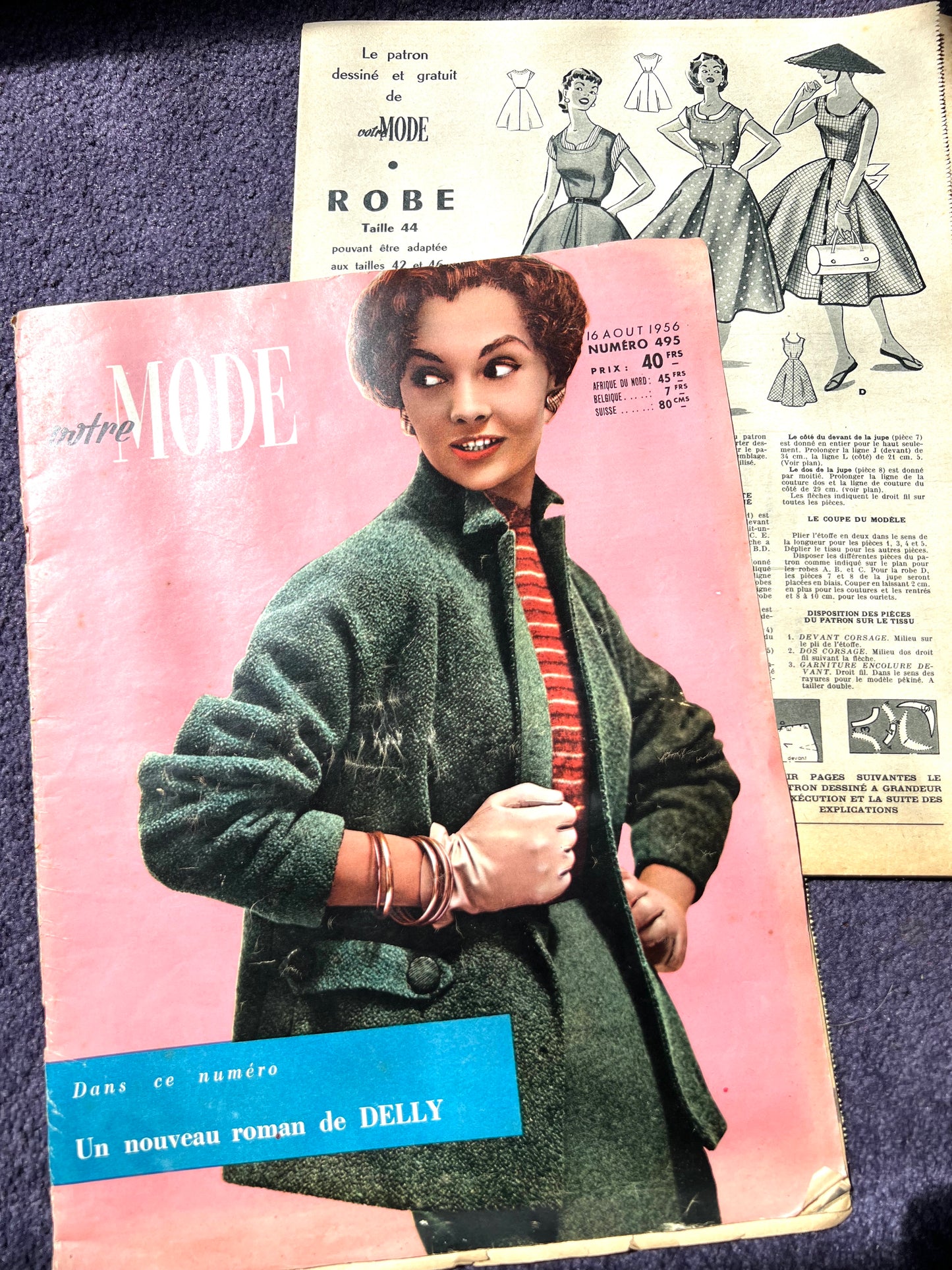 Summer Dress Pattern + Wedding Dresses in 16th August 1956 French Women's Magazine Votre Mode