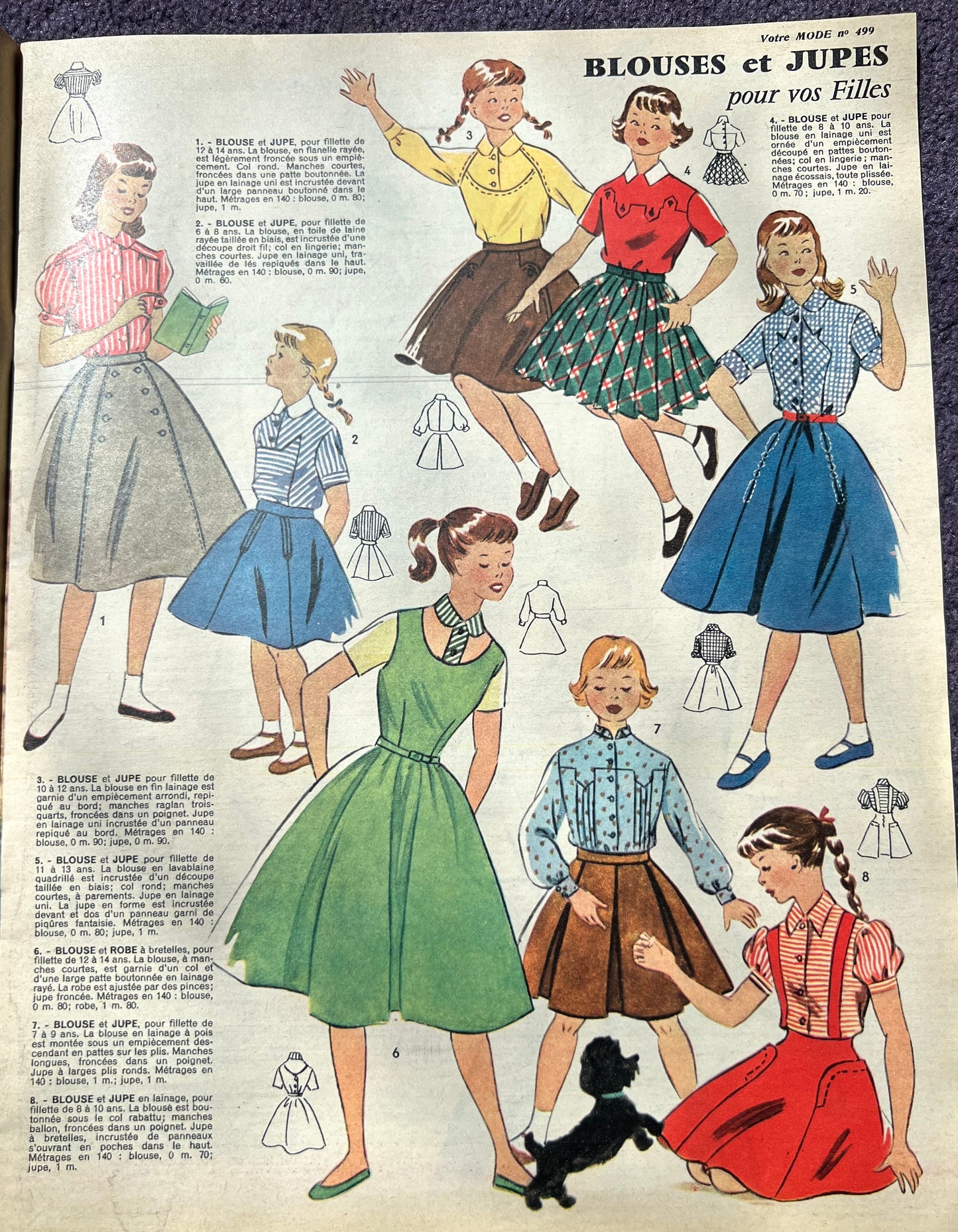 Winter Collections in 13th September 1956 French Women's Magazine Votre Mode with Skirt and Jacket Pattern