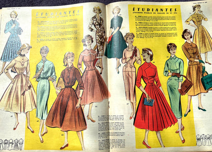 Winter Collections in 13th September 1956 French Women's Magazine Votre Mode with Skirt and Jacket Pattern