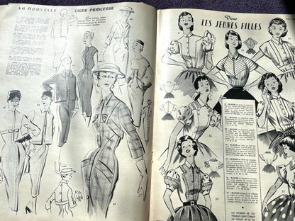29th March 1956 French Women's Magazine Votre Mode with Dress Pattern