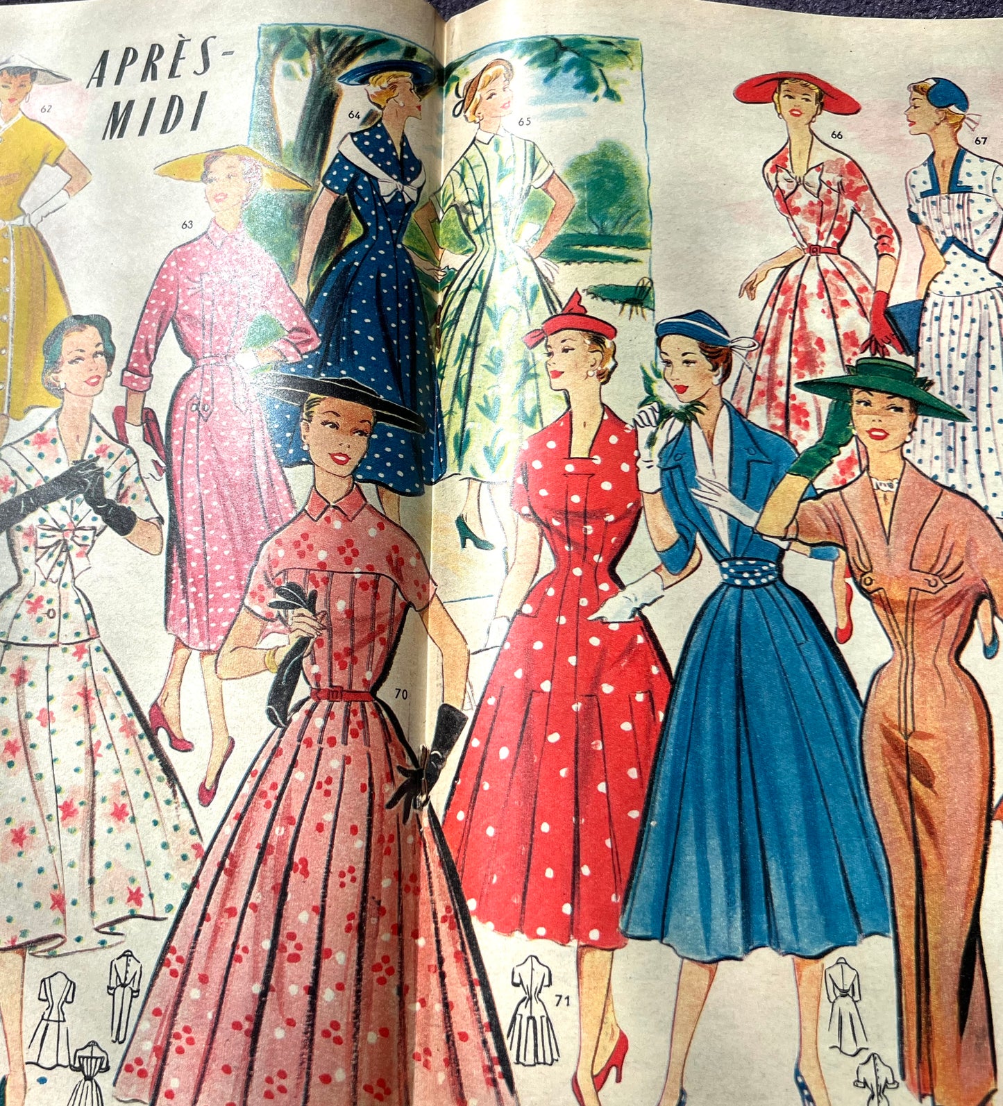 29th March 1956 French Women's Magazine Votre Mode with Dress Pattern