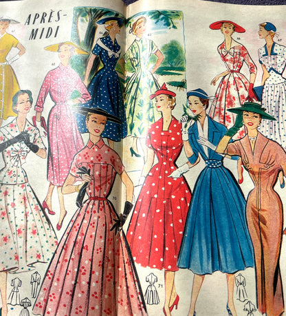 29th March 1956 French Women's Magazine Votre Mode with Dress Pattern