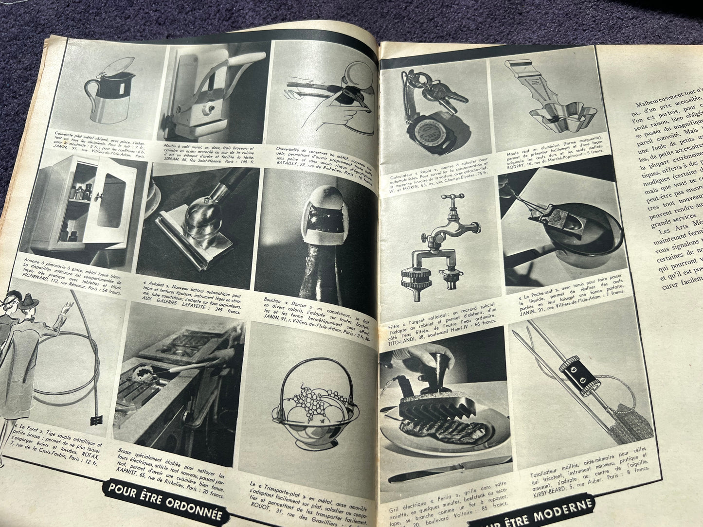 Children's Fancy Dress, New Kitchen Appliances + Upholstery Tips 17th Feb 1939 French MARIE CLAIRE