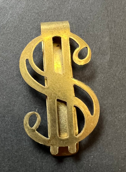 1970s Brass $ Money Clip