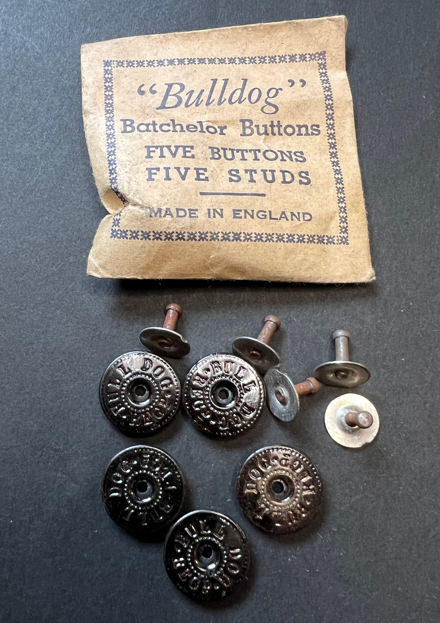 1920s BULLDOG Batchelor Buttons