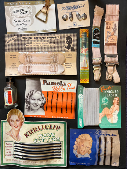 11 Pieces of 1920s - 1940s Vintage Packaging