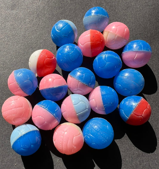 20 Little Plastic Football Balls...originally for Blow Football.