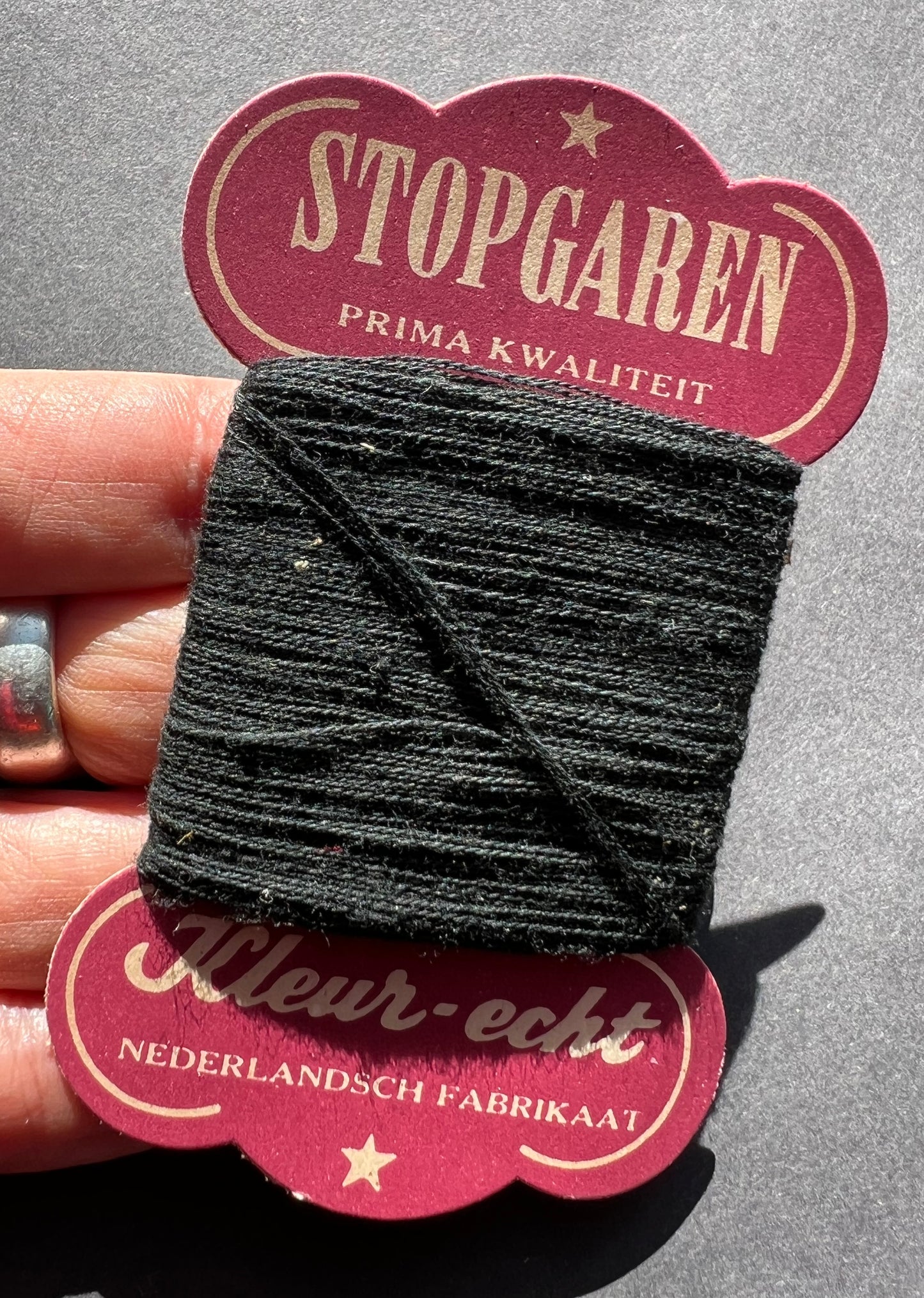 Wholesale Box of 144 cards Vintage Dutch Black Cotton Darning Thread