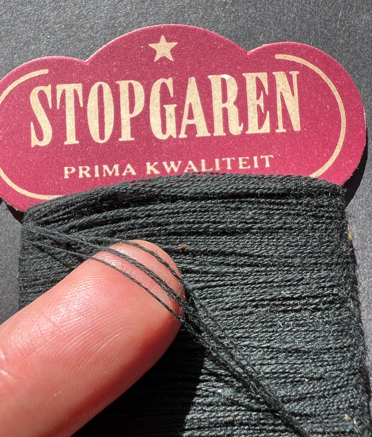 Wholesale Box of 144 cards Vintage Dutch Black Cotton Darning Thread
