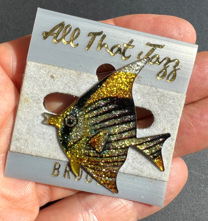 Wonderfully Shimmery 1980s Enamel Fish Brooches