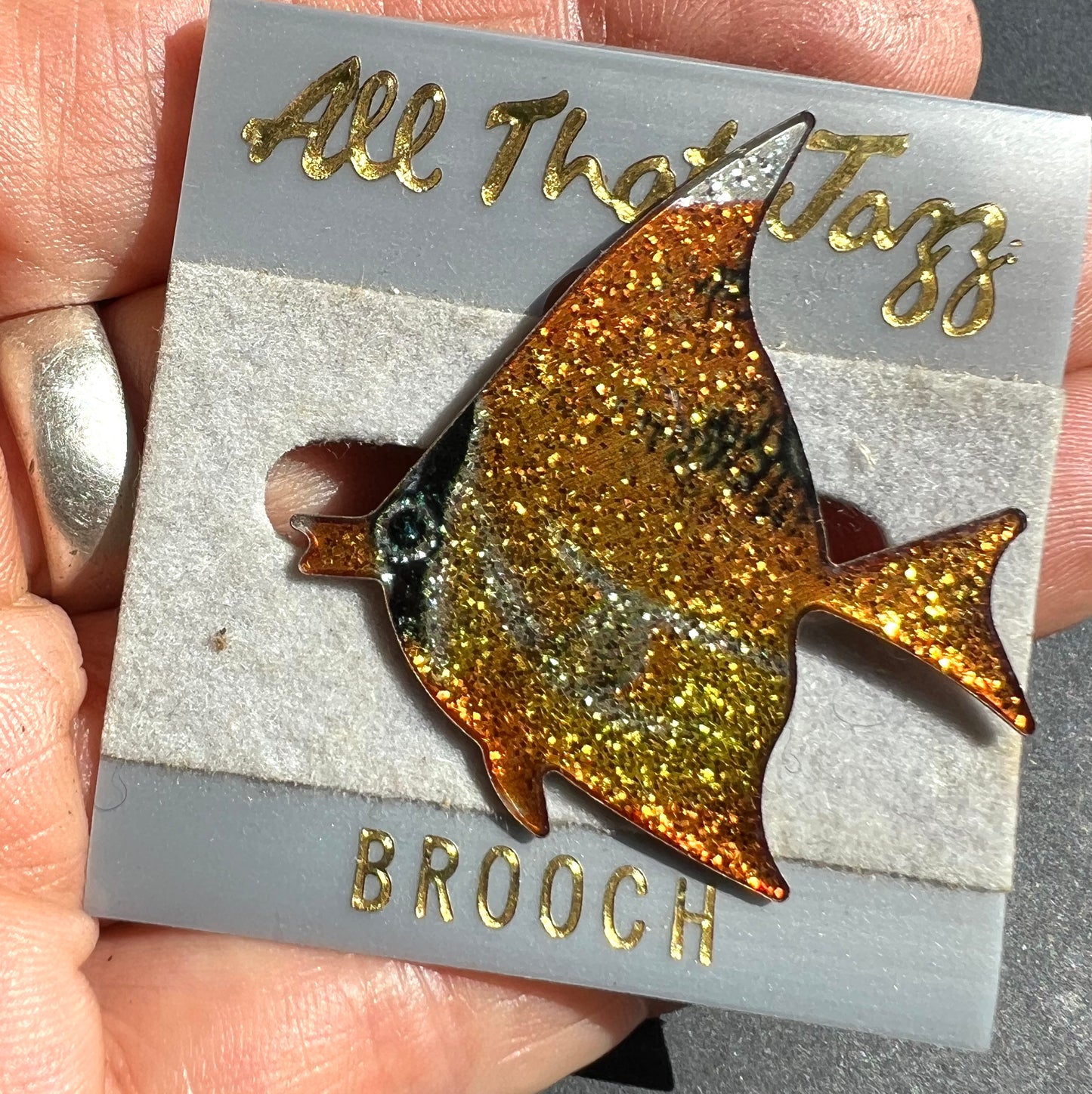 Wonderfully Shimmery 1980s Enamel Fish Brooches