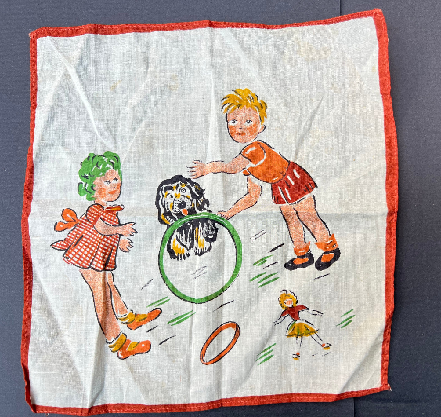 Delightful 1940s Childs Handkerchief