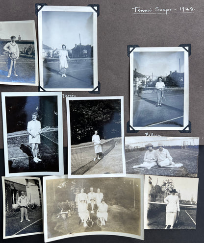 9 Old Photos 1920s -40s of Tennis Players (F25)