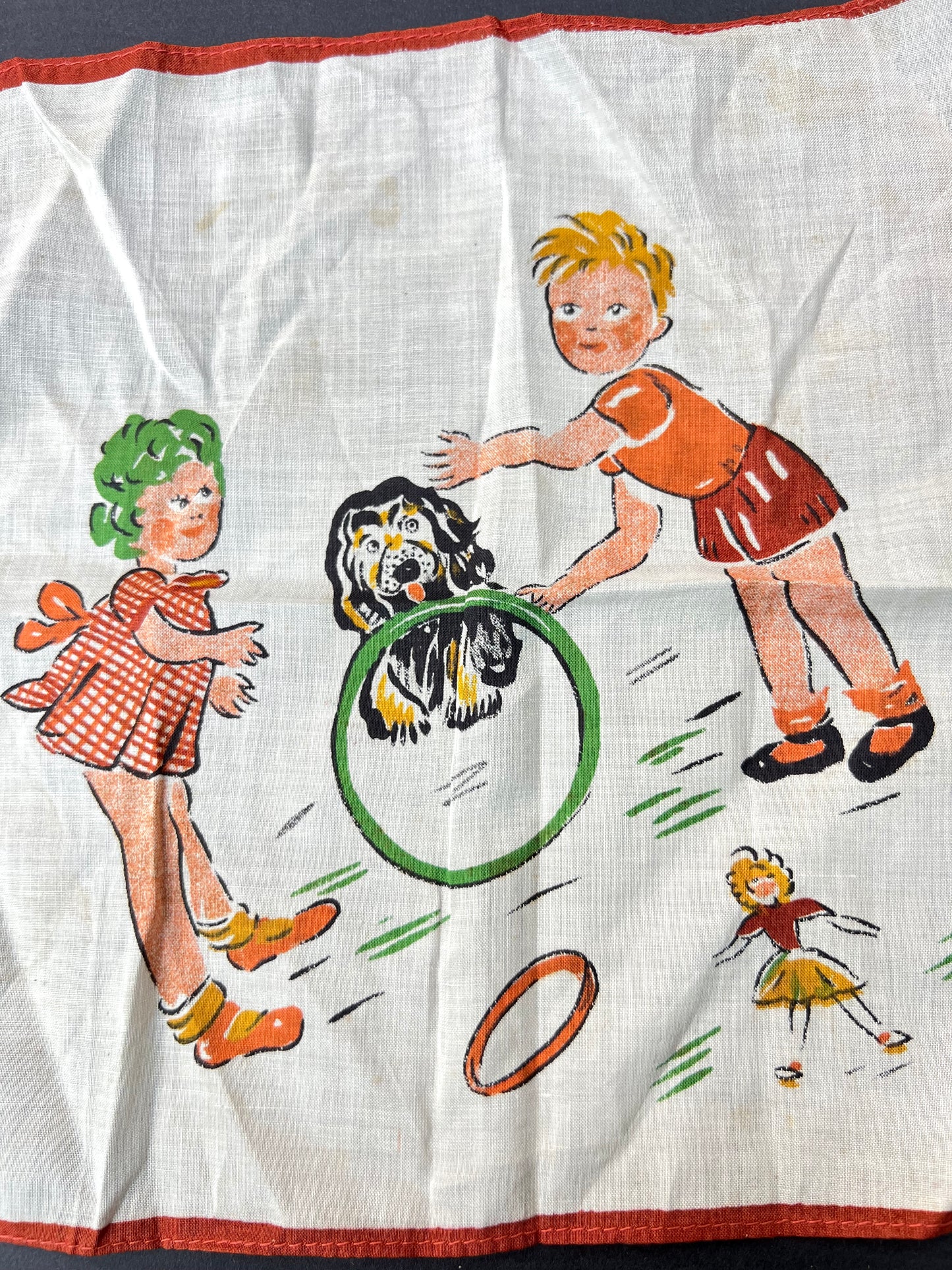 Delightful 1940s Childs Handkerchief