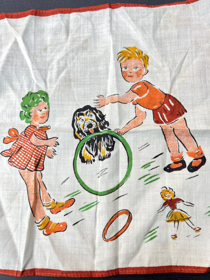 Delightful 1940s Childs Handkerchief