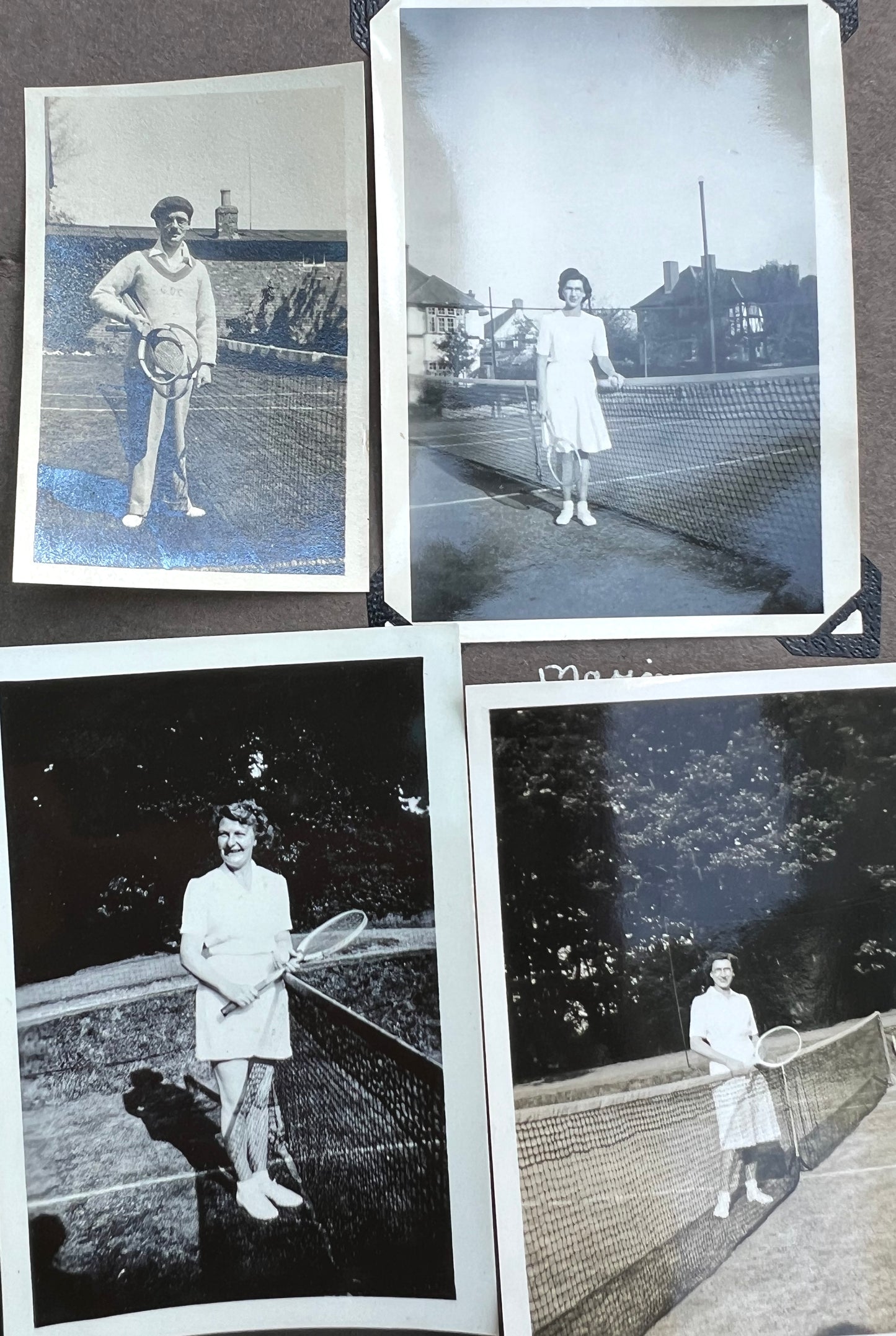 9 Old Photos 1920s -40s of Tennis Players (F25)