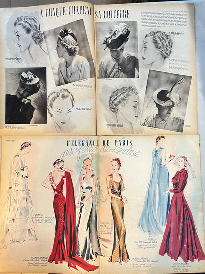 2 x 1937 French Marie Claire