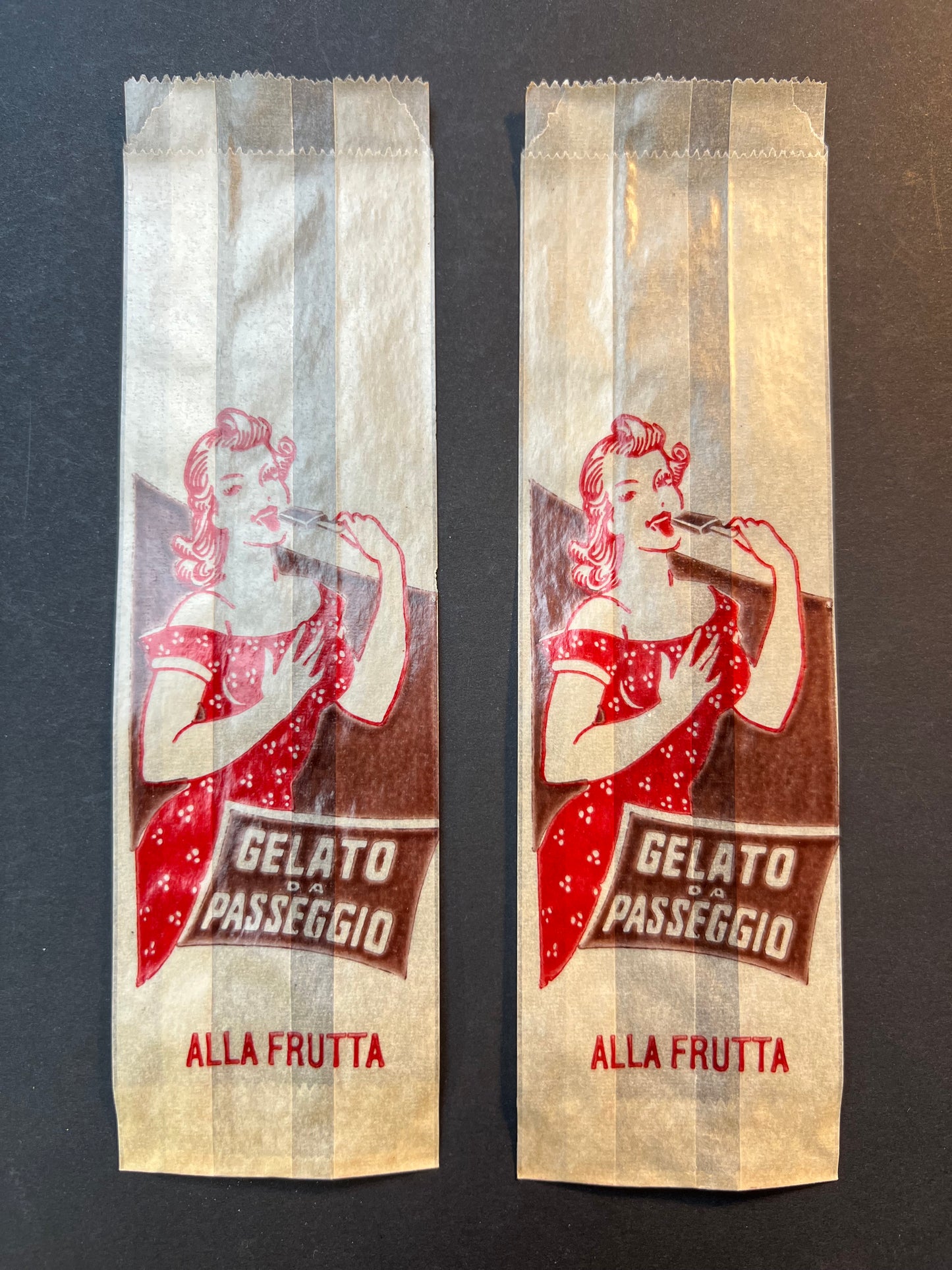 Alluring 1940s Sicilian Ice Lolly Wrapper "Gelato Da Passeggio"