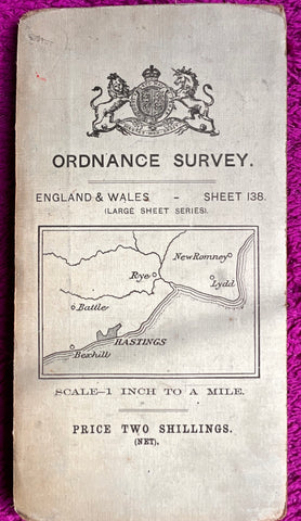 1904 Ordnance Survey Map Sheet 138 - Sussex and Kent - Hastings, Rye Area