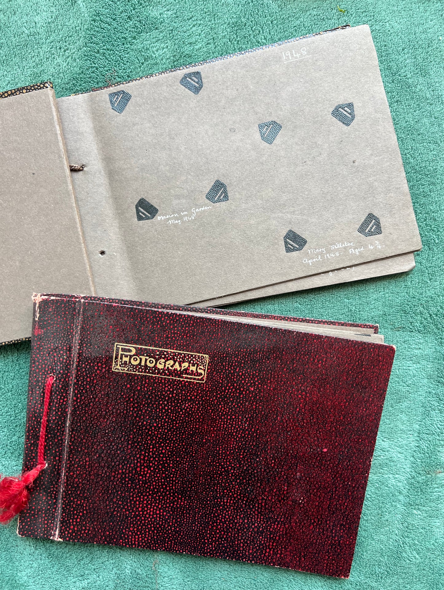 4 Empty, but previously used,  1940s Photograph Albums