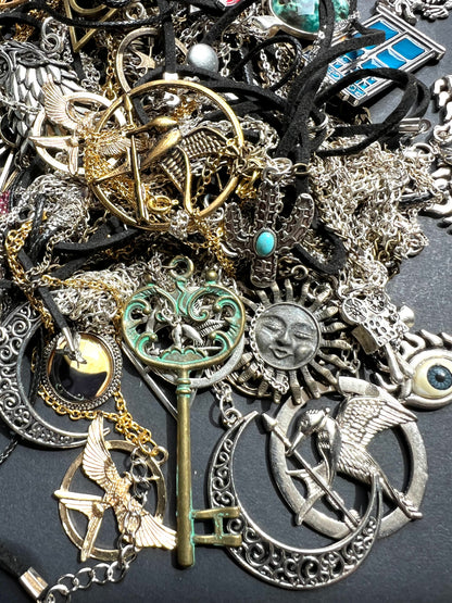Job Lot of LOTS of Tangled Up Necklaces.