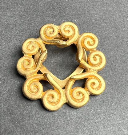 1960s Golden Swirl Scarf Clip
