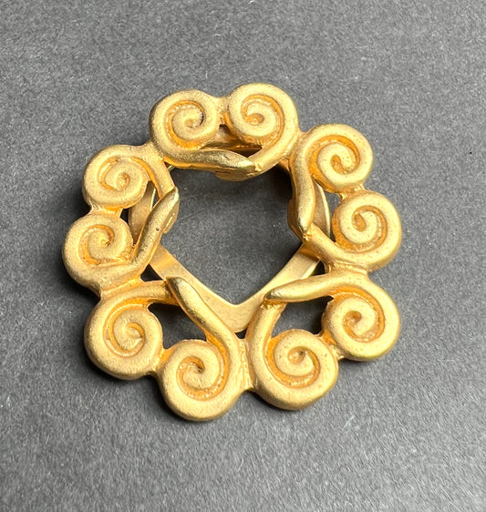 1960s Golden Swirl Scarf Clip