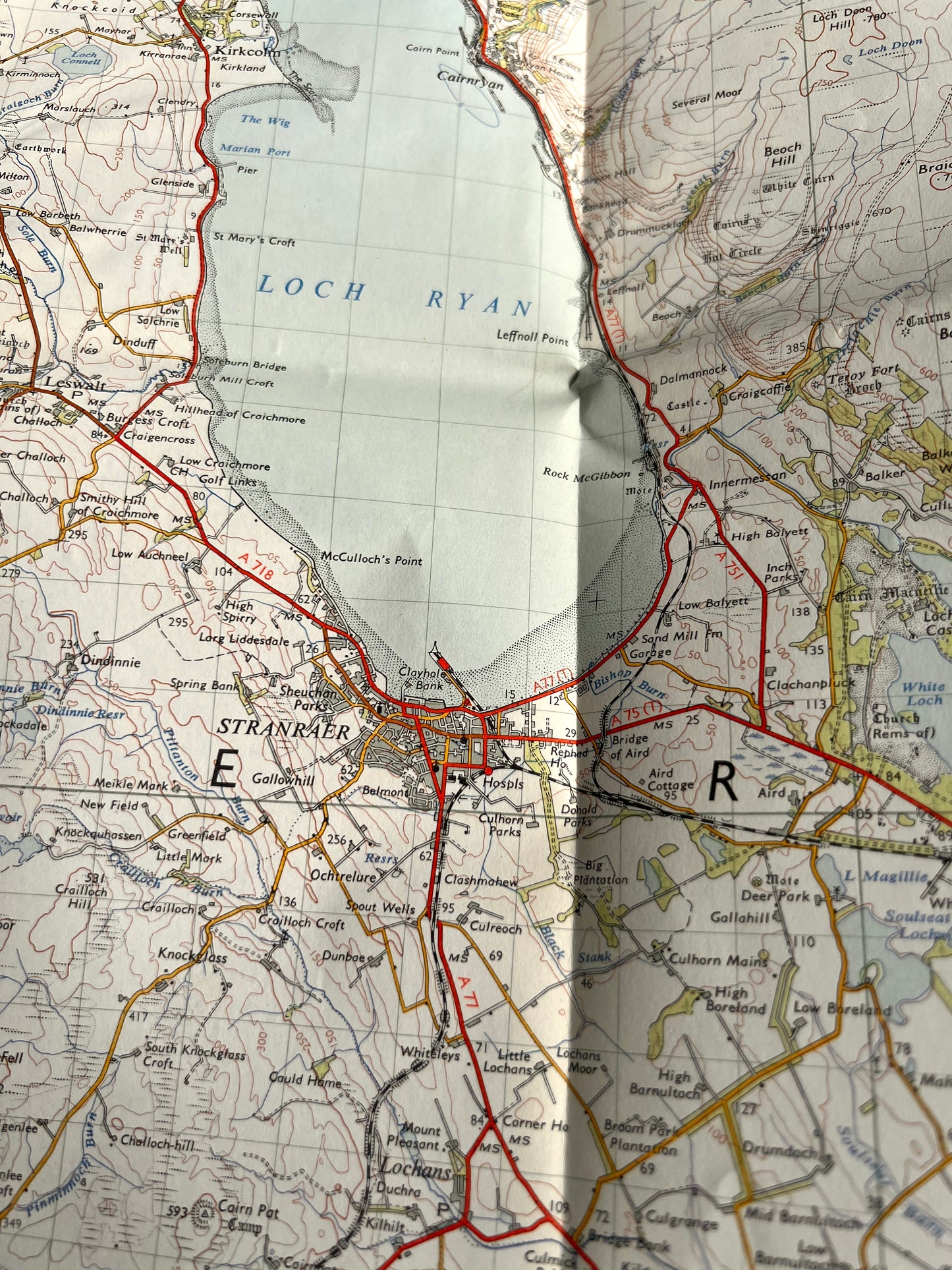 1950s One Inch ORDNANCE SURVEY Map of STRANRAER Sheet 79