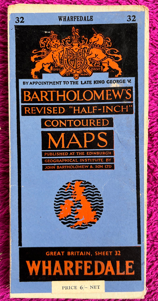 1950s Bartholomew's Map of Wharfedale