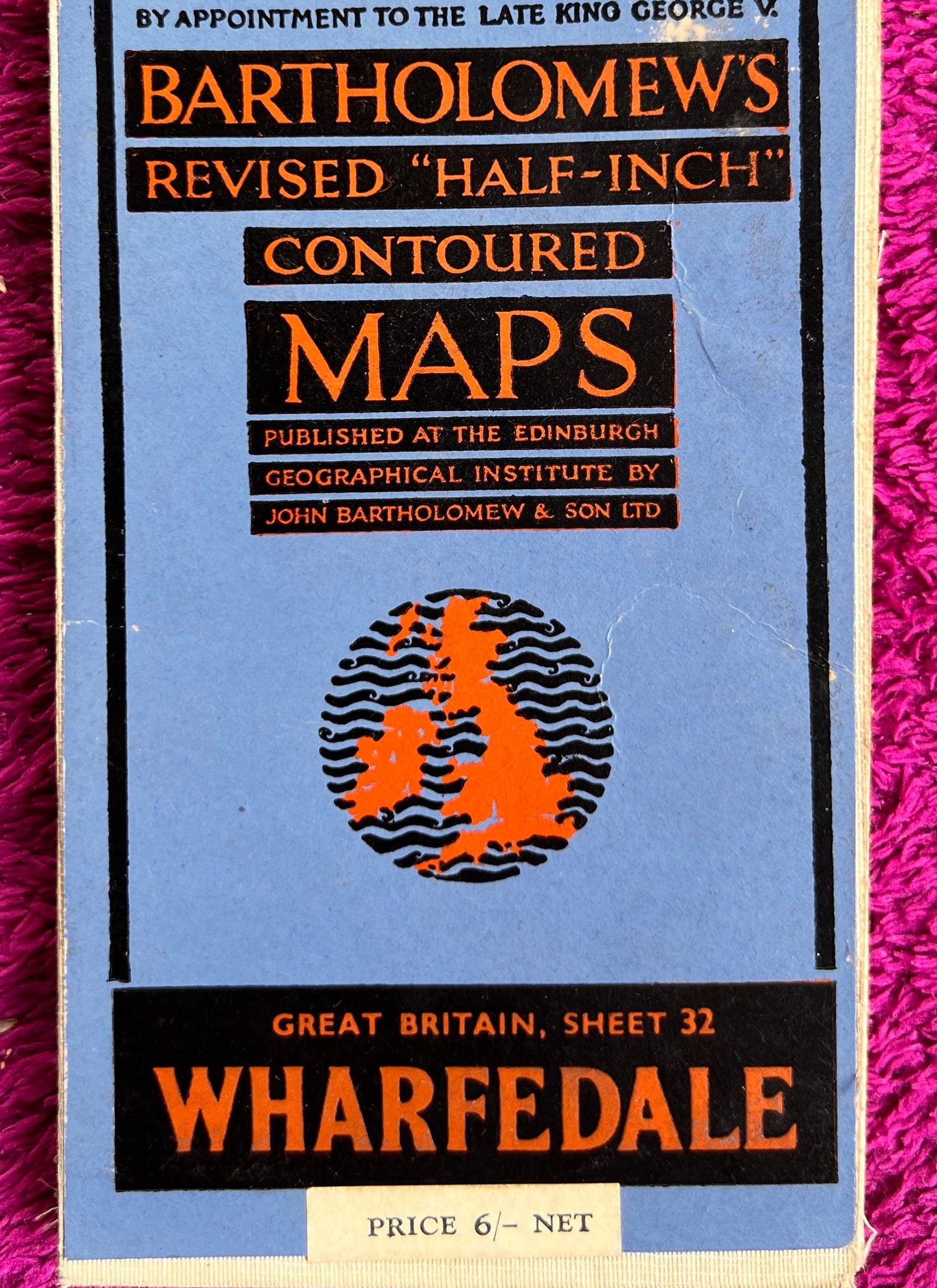 1950s Bartholomew's Map of Wharfedale