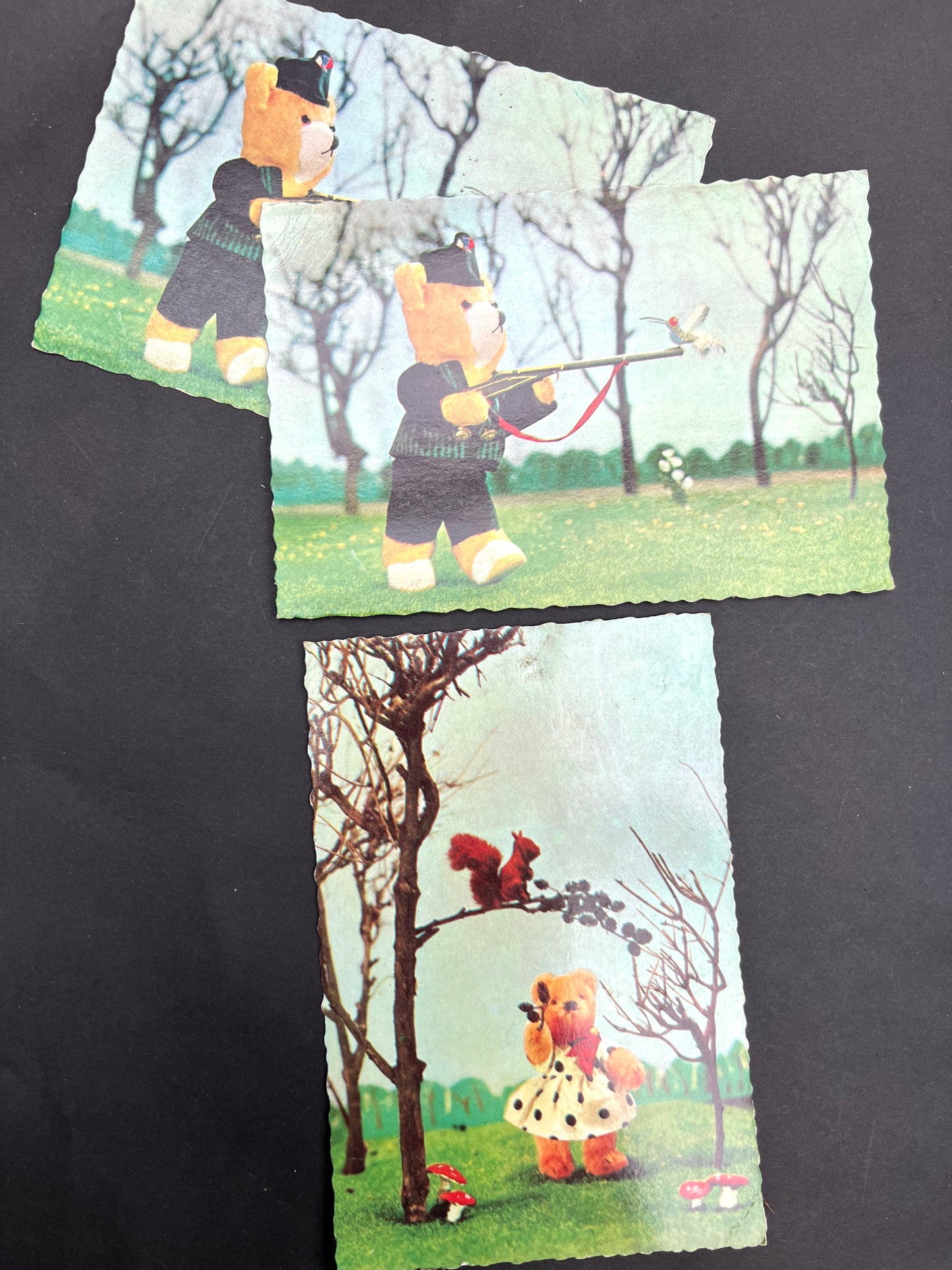 5 Vintage Dutch "TEDDY CARD" Postcards - all unused